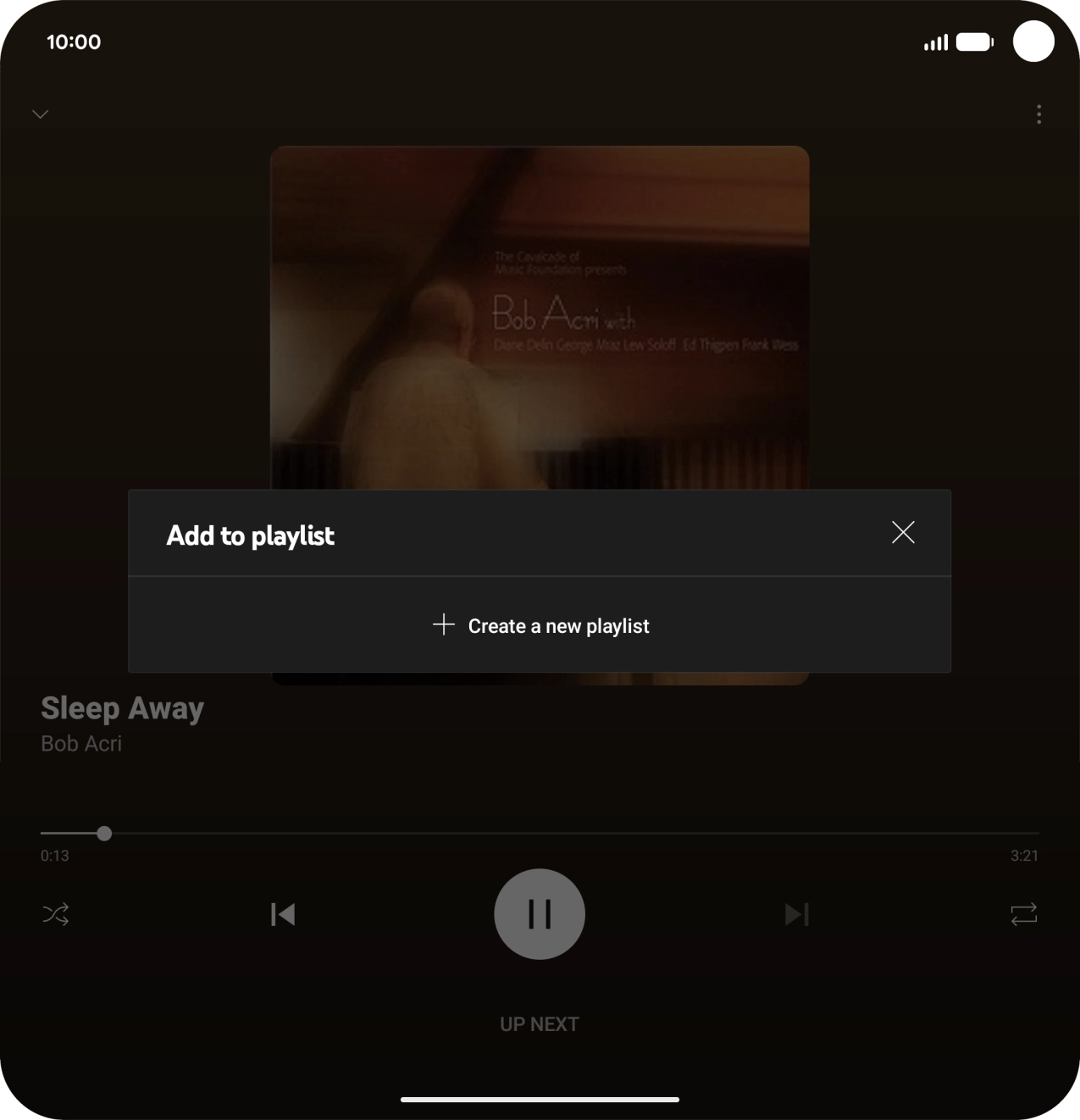 Press Create a new playlist.