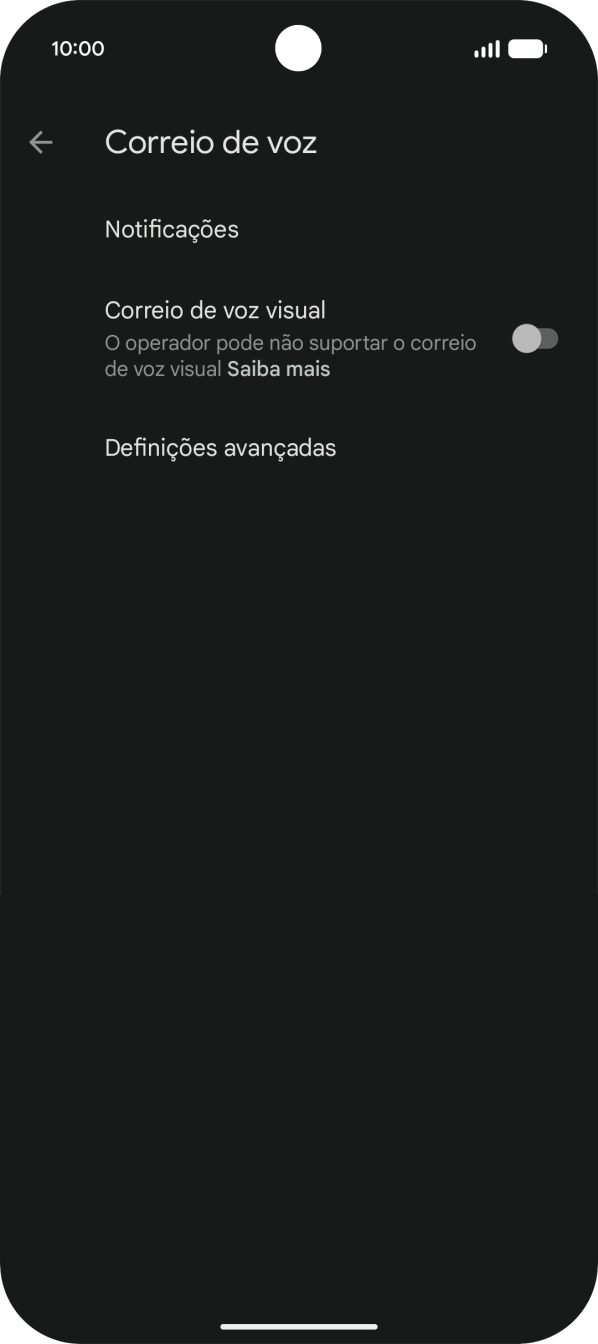 Prima Definições avançadas.