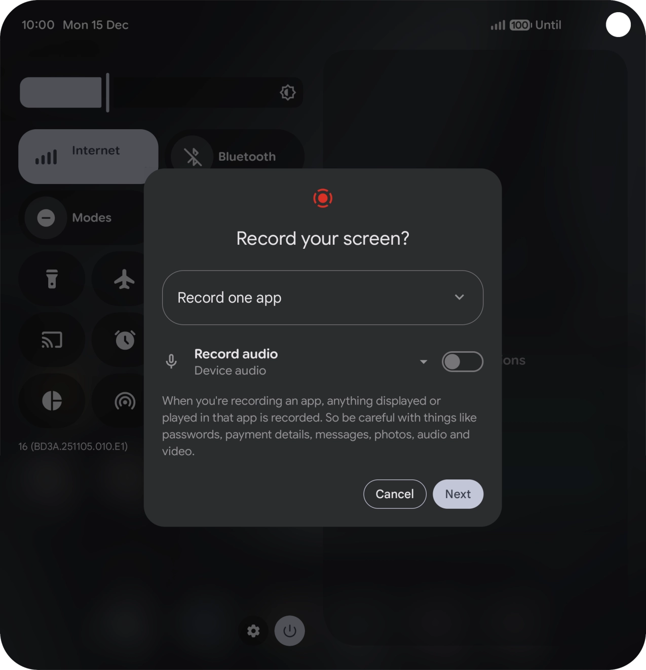 Follow the instructions on the screen to select the required settings.