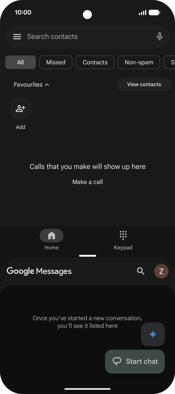 Slide your finger slowly upwards starting from the bottom of the screen until the list of running applications is displayed.