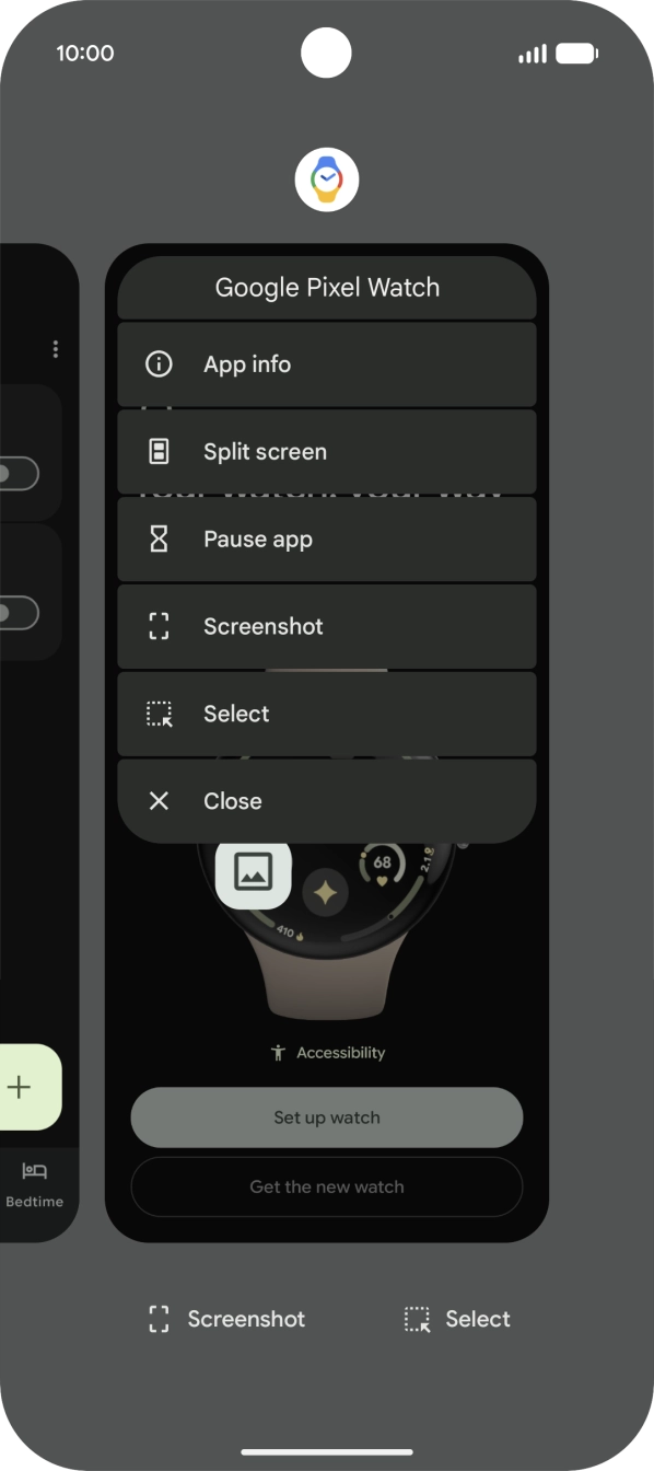 Press Split screen.