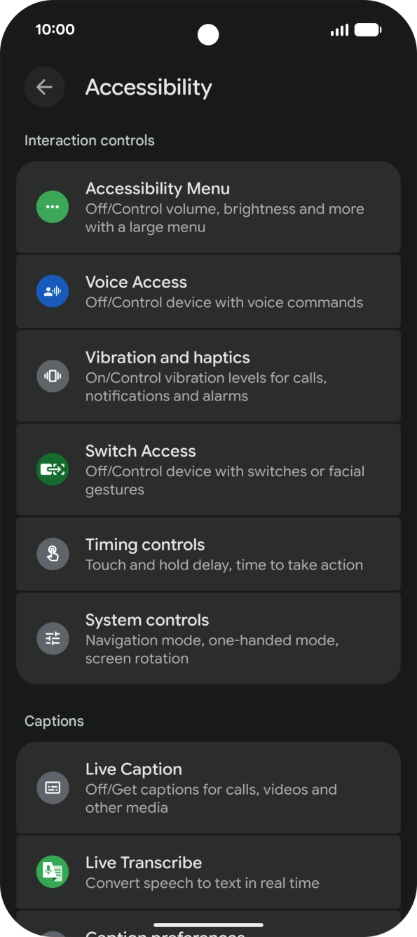Press the required category below 