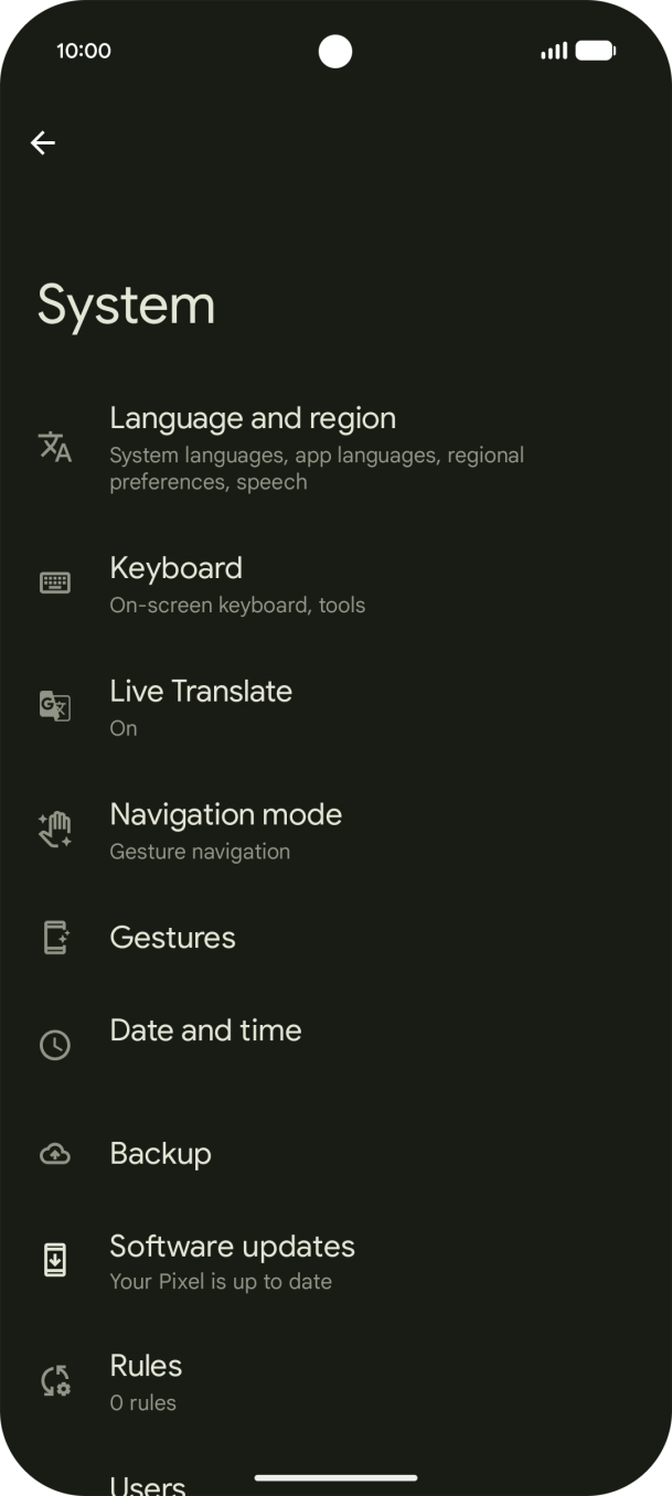 Press Software updates. If a new software version is available, it's displayed. Follow the instructions on the screen to update the phone software.