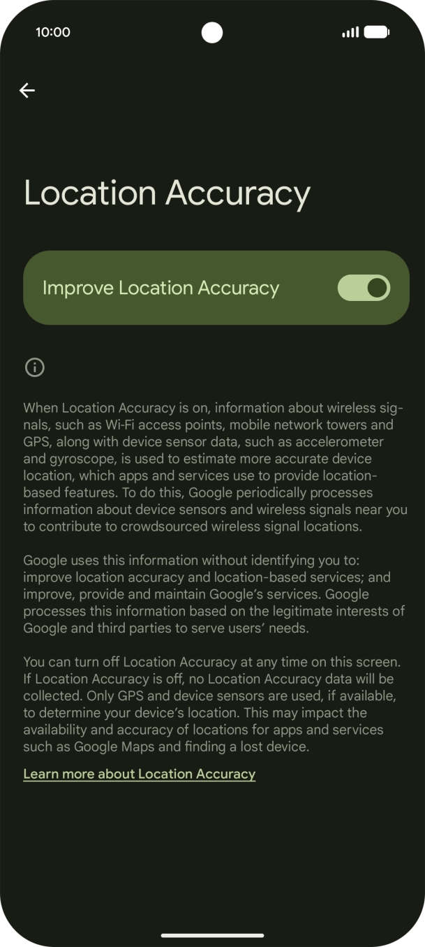 If you press the indicator next to 