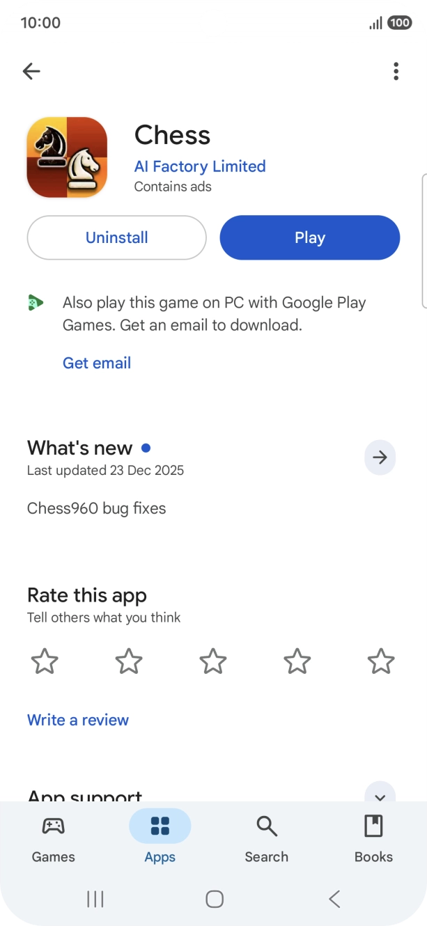 Press Uninstall.