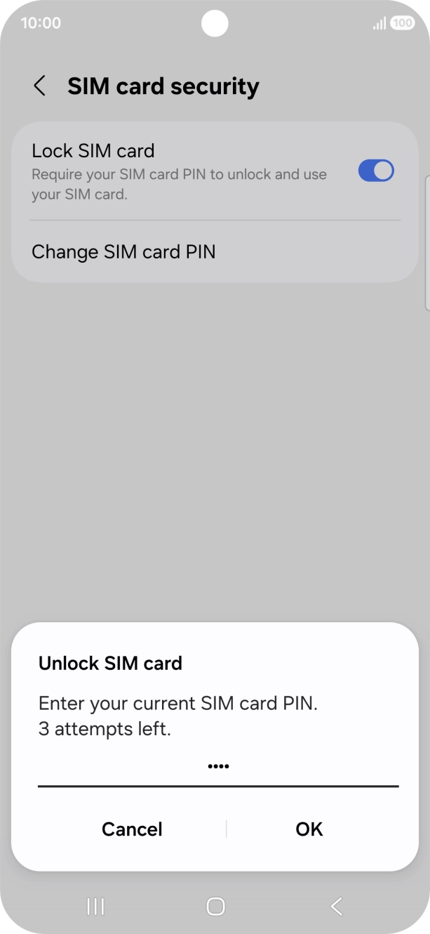 Key in your PIN and press OK. Key in your PIN and press OK.