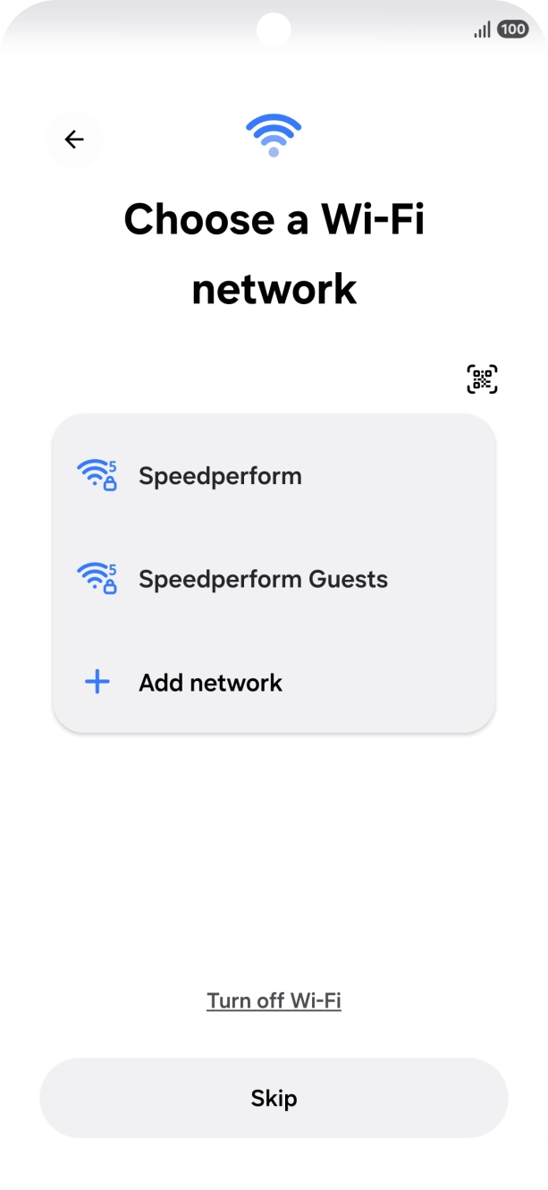 Press the required Wi-Fi network. Press the required Wi-Fi network.