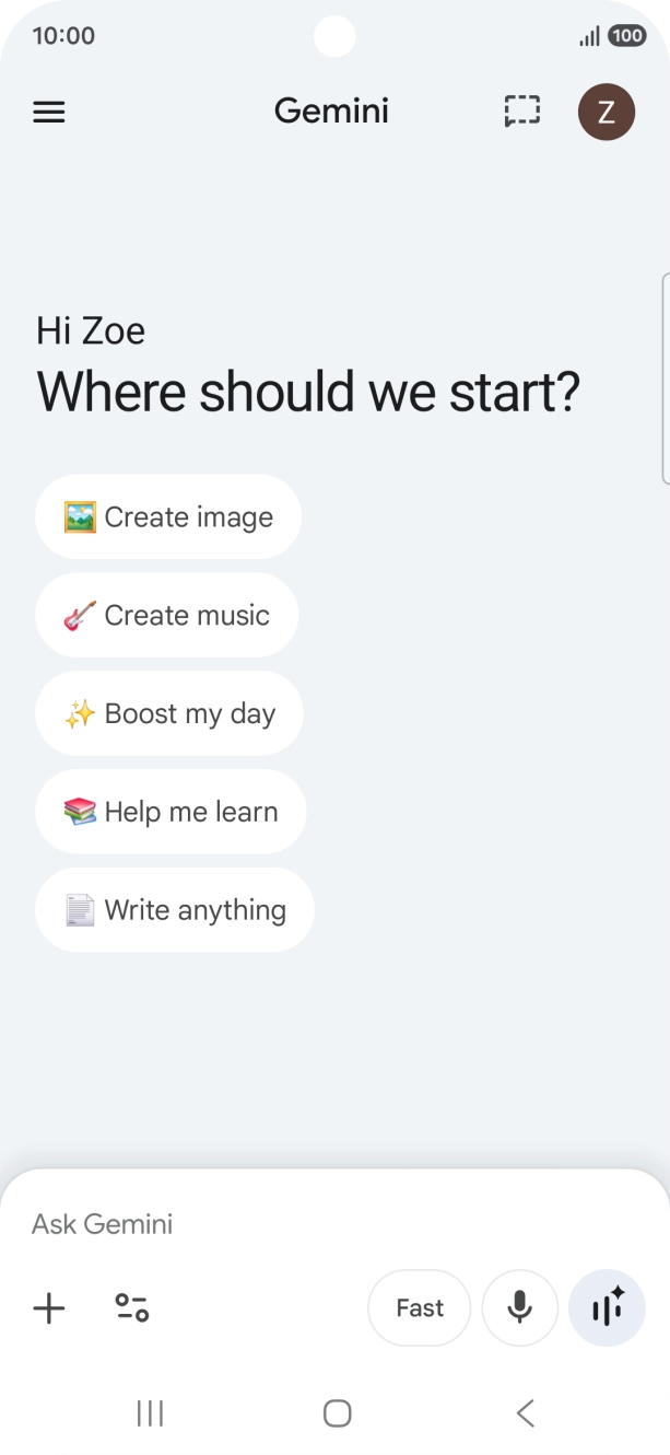 Press the profile icon.
