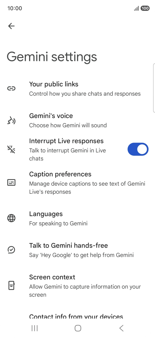 Follow the instructions on the screen to select the required settings.