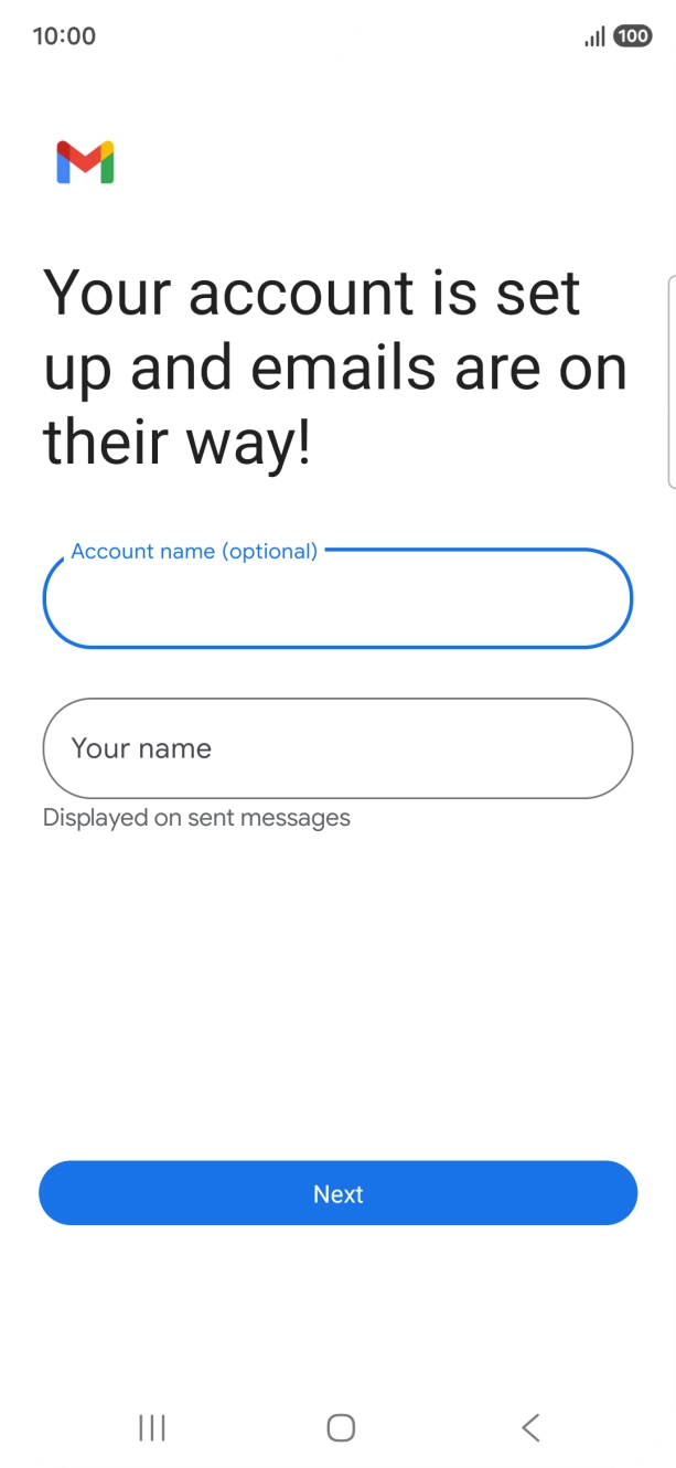 Press Your name and key in the required sender name. Press Your name and key in the required sender name.