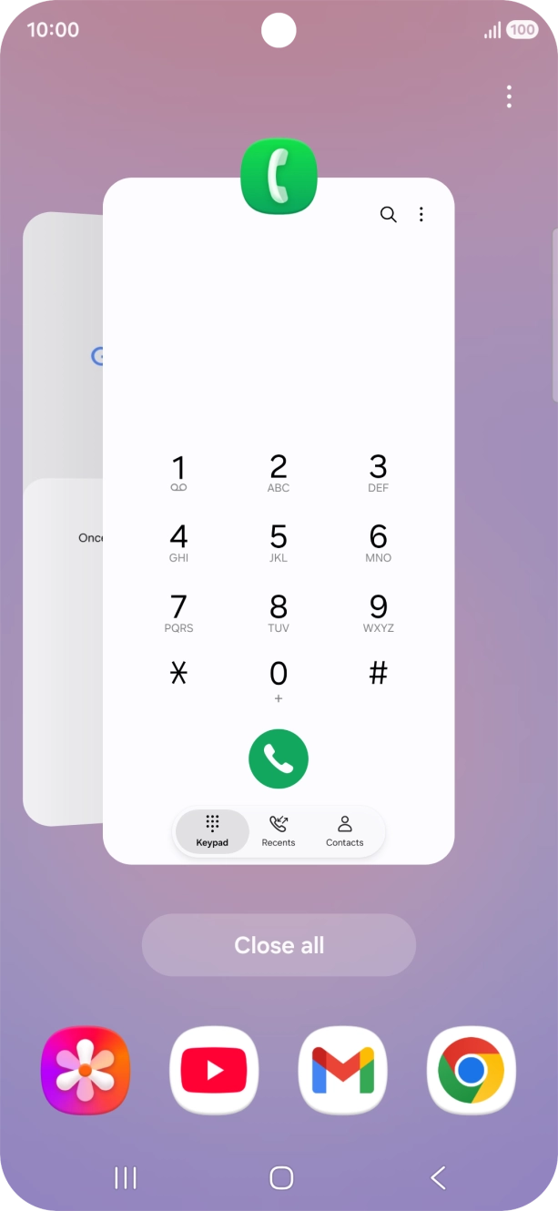 To end one running application, slide your finger upwards on the required application. To end one running application, slide your finger upwards on the required application.