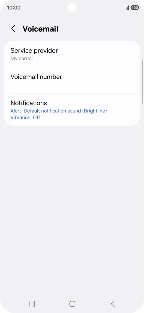 Press Voicemail number.