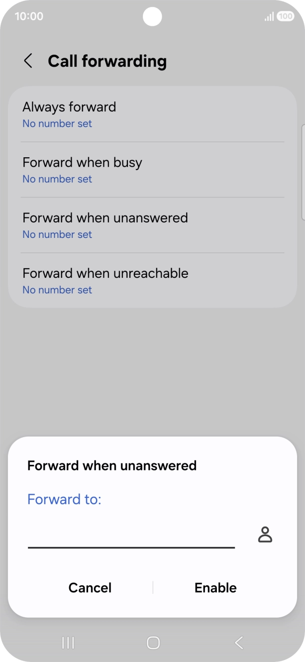 Key in +61101 and press Enable.