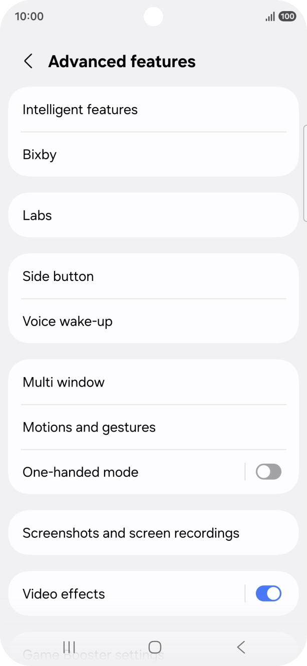 Press Intelligent features. Press Intelligent features.