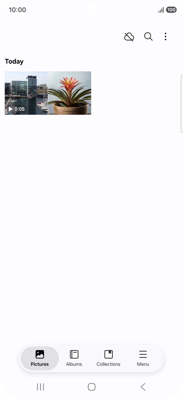 Press and hold any picture or video. Press and hold any picture or video.