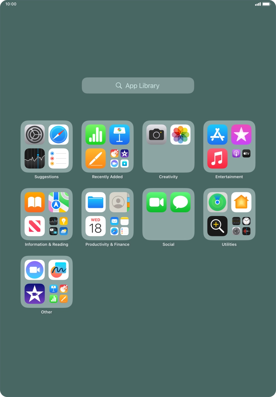 Press the required app.