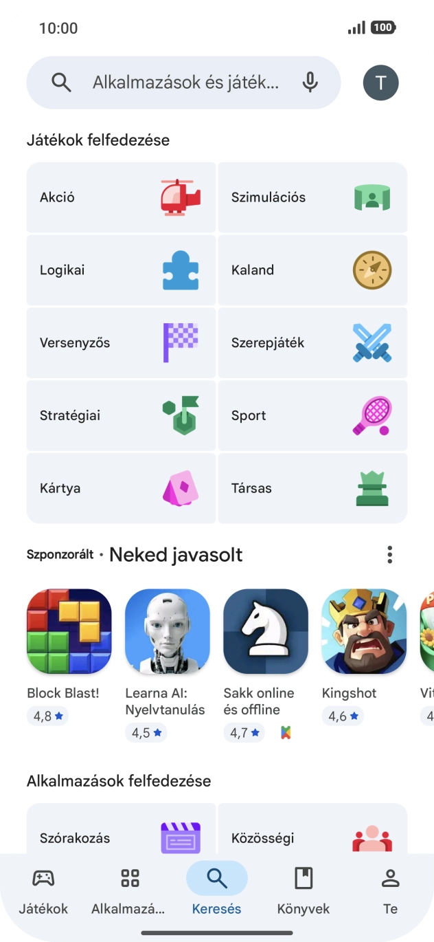 Kattints a keresés mezőre. Kattints a keresés mezőre.