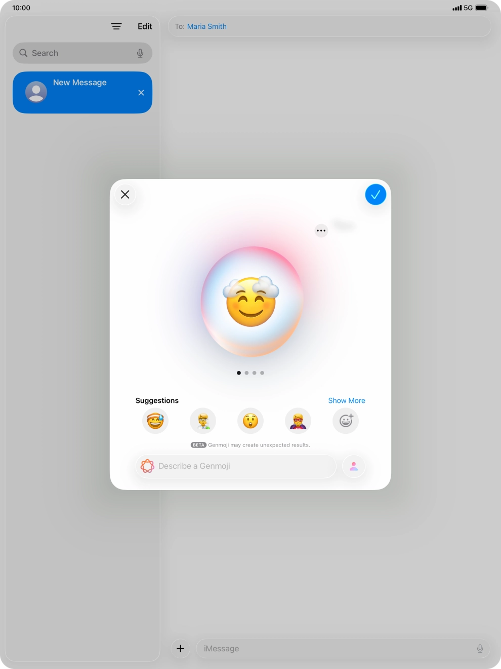 Slide your finger right or left on the screen to see the generated results. Slide your finger right or left on the screen to see the generated results.