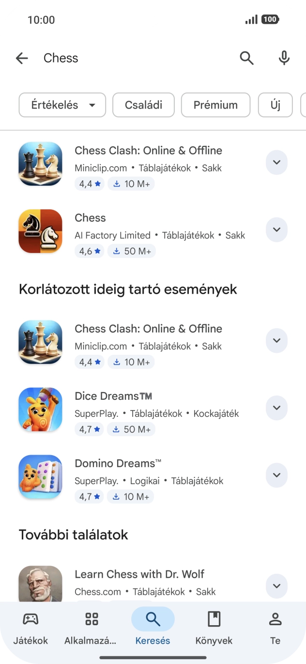 Kattints a kívánt alkalmazásra. Kattints a kívánt alkalmazásra.