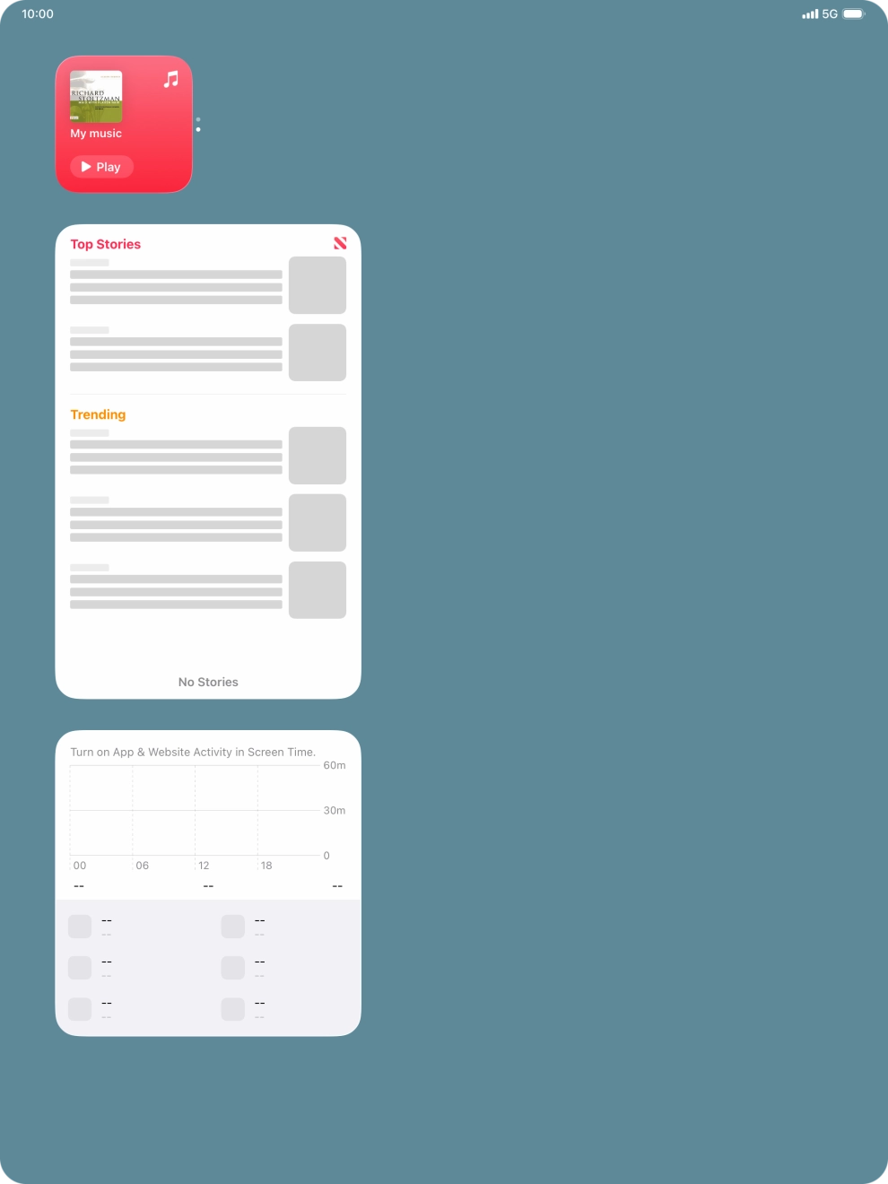 Press and hold the required Widget Stack. Press and hold the required Widget Stack.