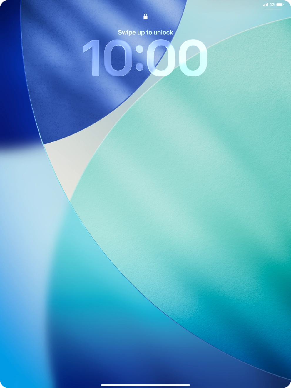 Press and hold anywhere on the lock screen.