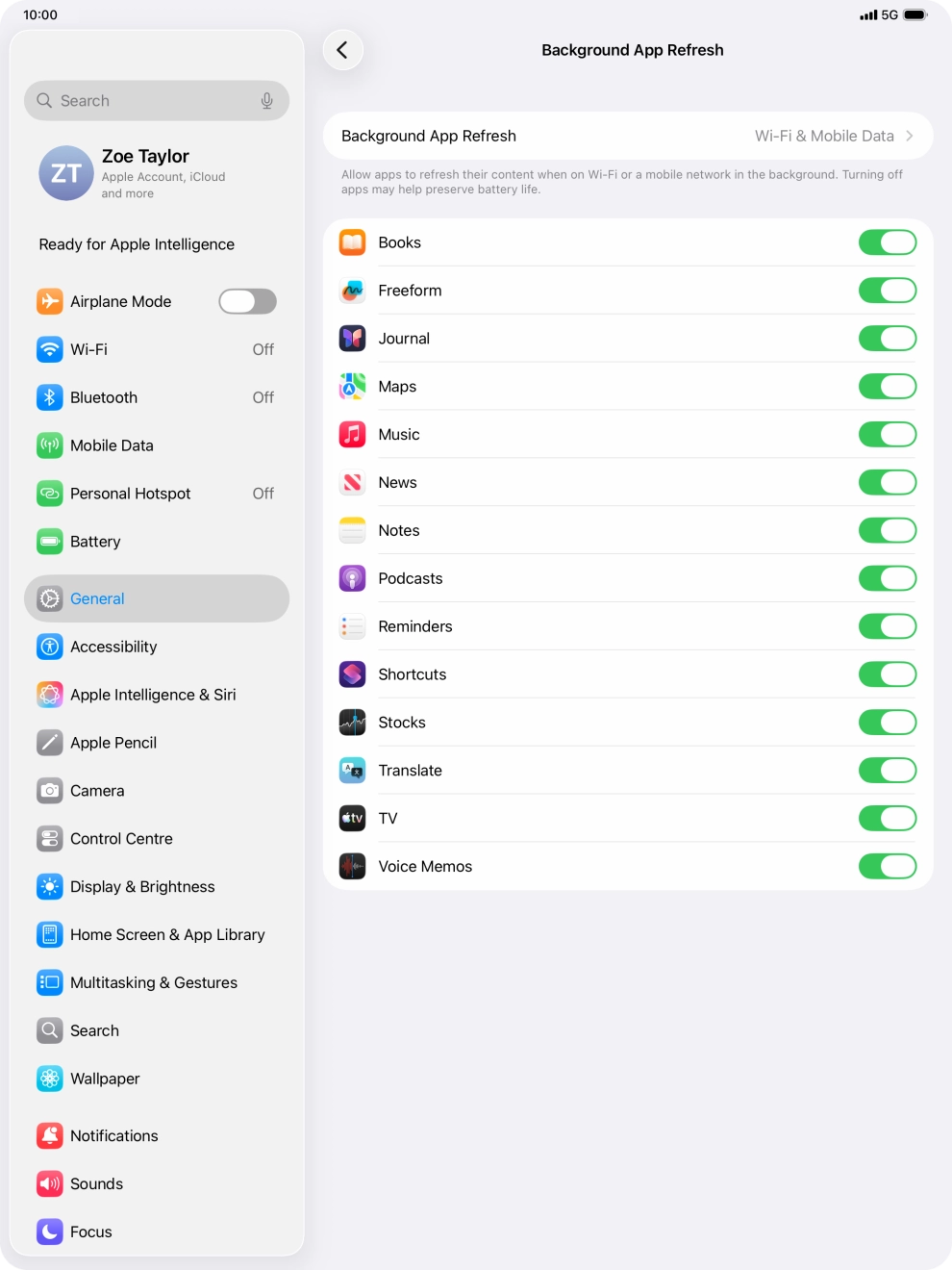 Press Background App Refresh. Press Background App Refresh.