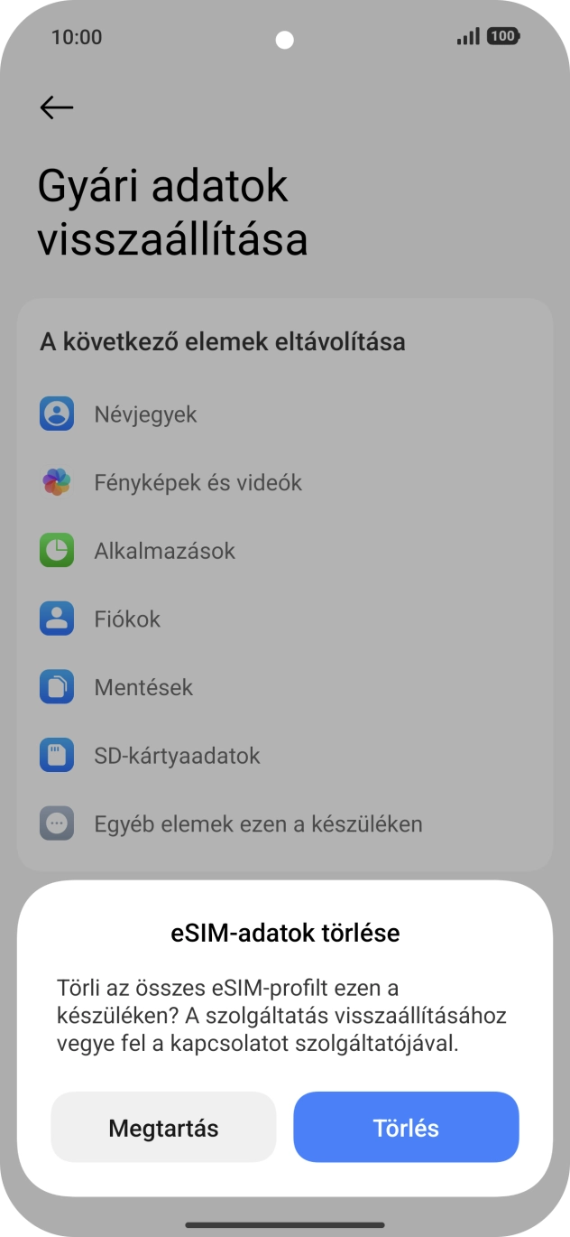 Válaszd ki a kívánt beállítást.