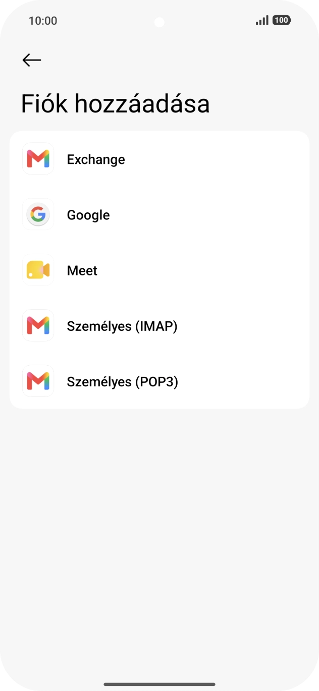 Válaszd a Google lehetőséget. Válaszd a Google lehetőséget.