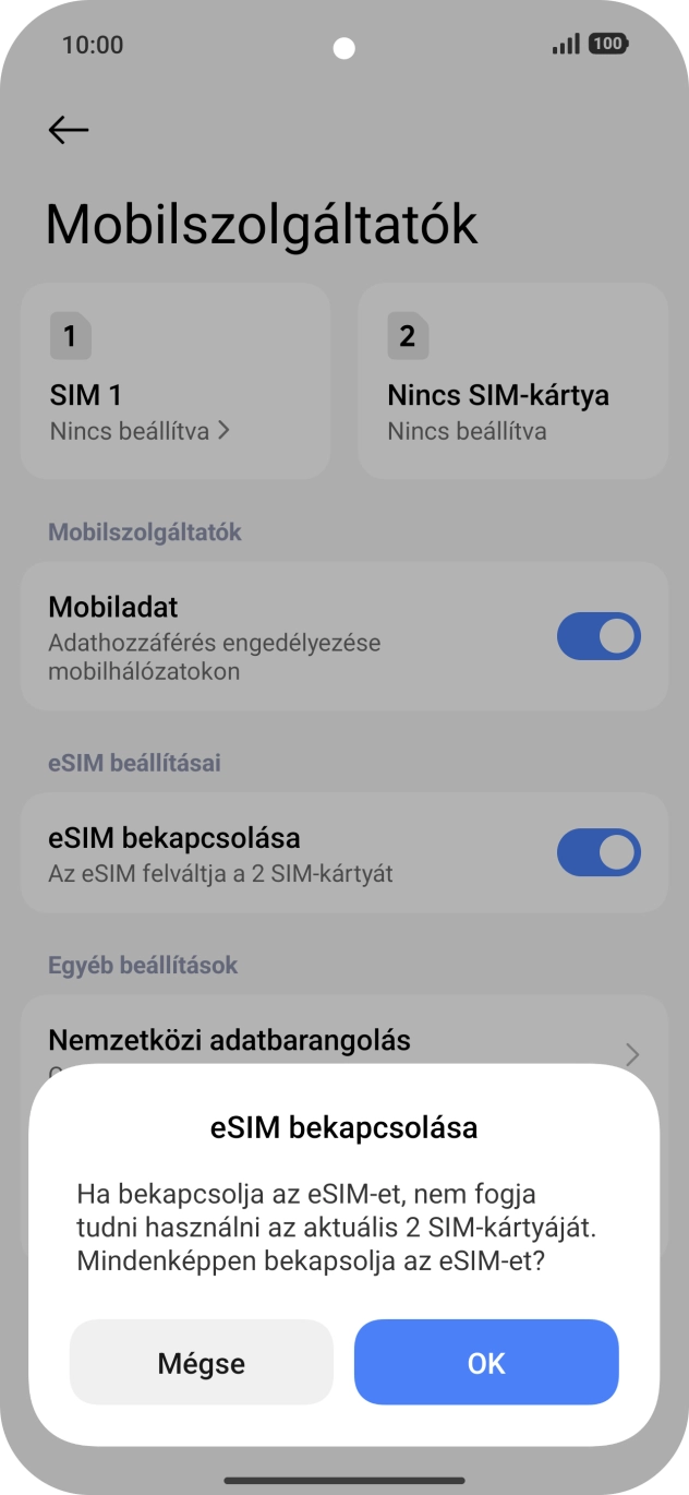 Válaszd az OK lehetőséget. Válaszd az OK lehetőséget.