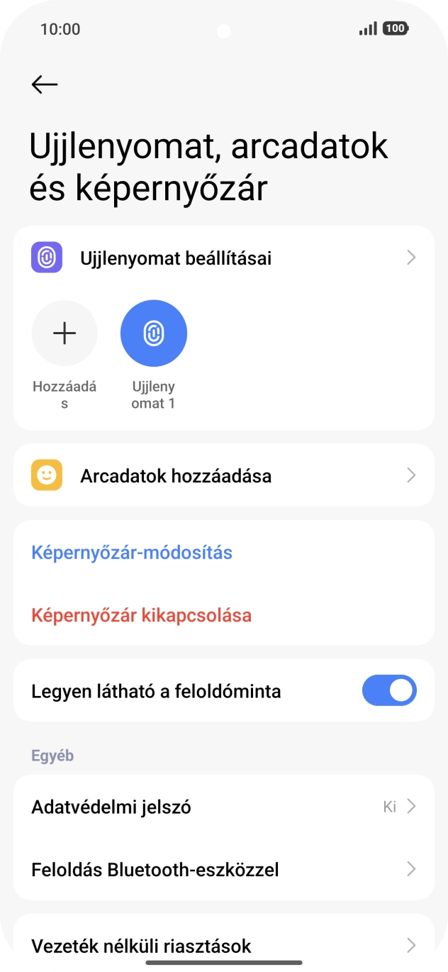 Válaszd ki a kívánt beállításokat.