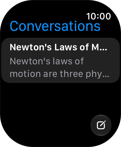 Press the required conversation to return to the conversation.