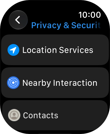 Press Location Services. Press Location Services.