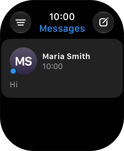 Press the required text message.