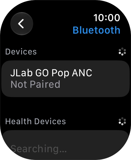 Press the required Bluetooth device.
