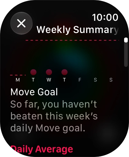 Press the Digital Crown several times to return to the home screen.