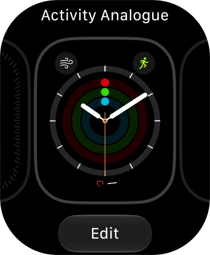 Slide your finger right or left on the screen to change between the watch faces added.