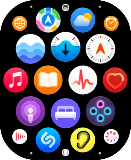Press the music player icon.