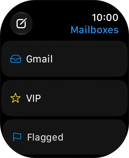 Press the required email account.