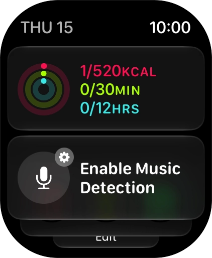 Slide your finger up or down on the stack to select the required widget. Slide your finger up or down on the stack to select the required widget.