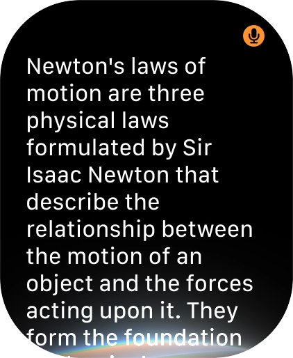 Ask questions or ask Siri to find information on the internet.