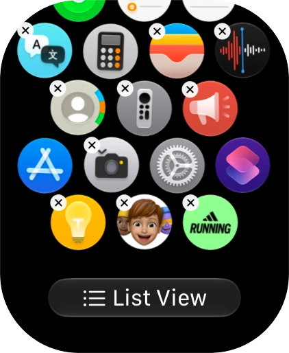 Press the delete icon next to the required app.