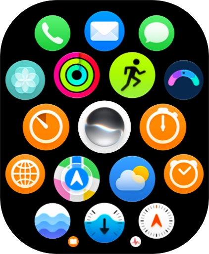 Press the Siri AI icon.