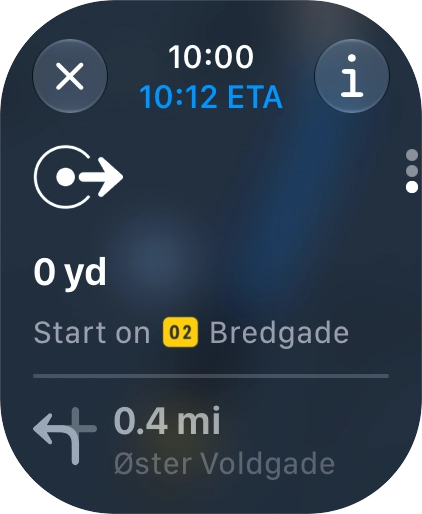 Press the end icon.