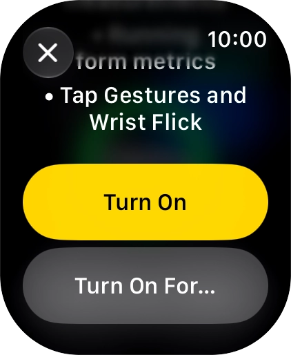 Press Turn On.