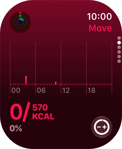 Keep sliding upwards to see the number of steps, distance and number of floors you've covered.