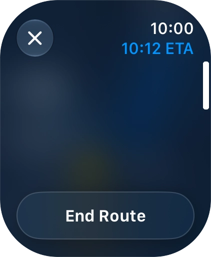 Press End Route.