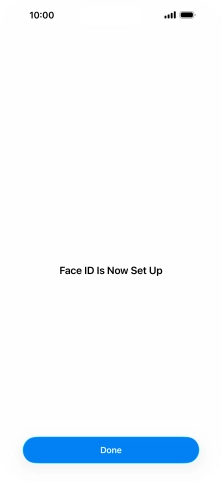 Press Done. If you haven't previously selected a lock code, key in a code of your own choice twice.