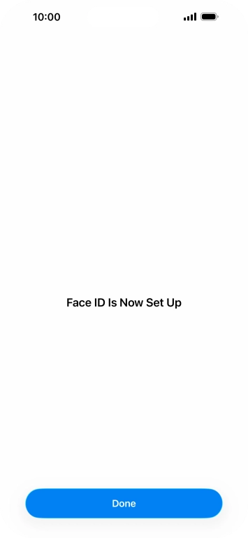 Press Done. If you haven't previously selected a lock code, key in a code of your own choice twice.