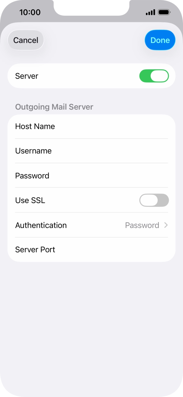 Press the indicator next to 'Use SSL' to turn on the function. Press the indicator next to 'Use SSL' to turn on the function.