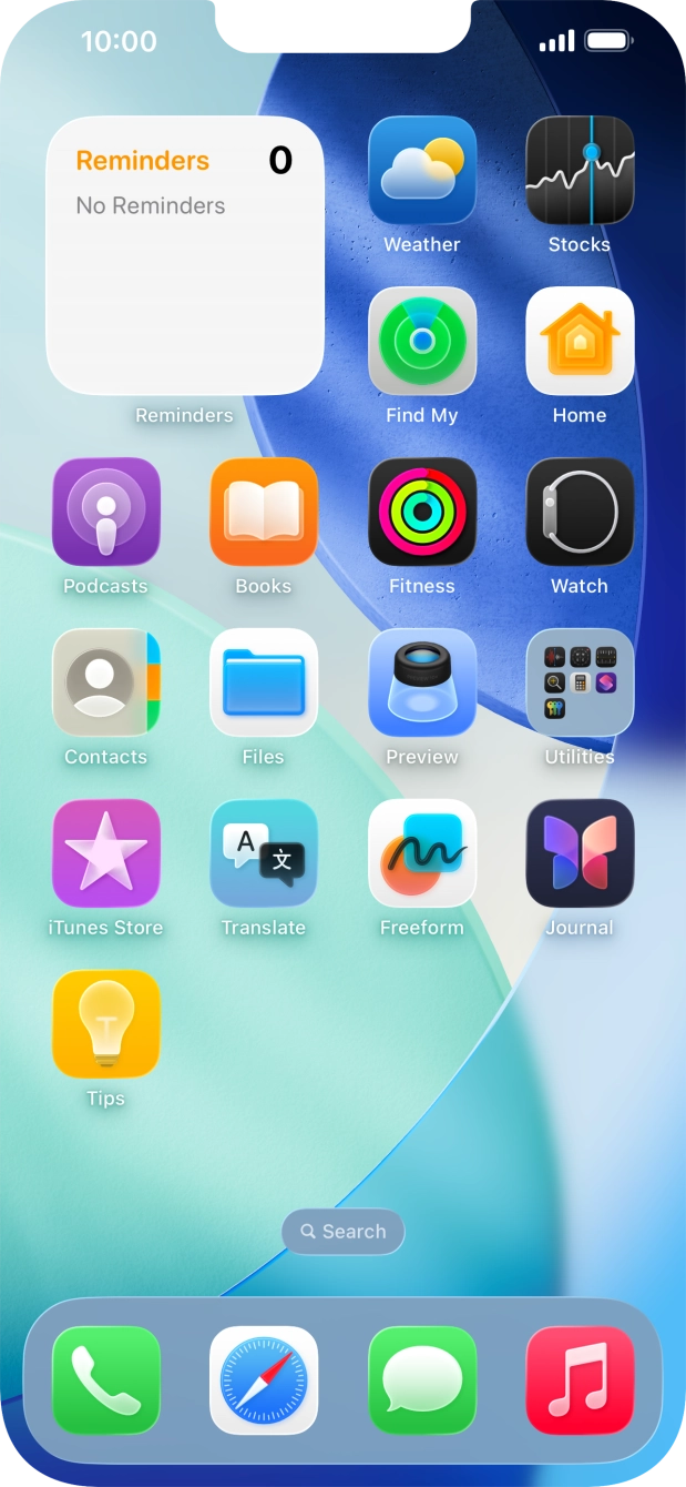 If you're using a Widget Stack: slide up or down on the stack to select the required widget. If you're using a Widget Stack: slide up or down on the stack to select the required widget.